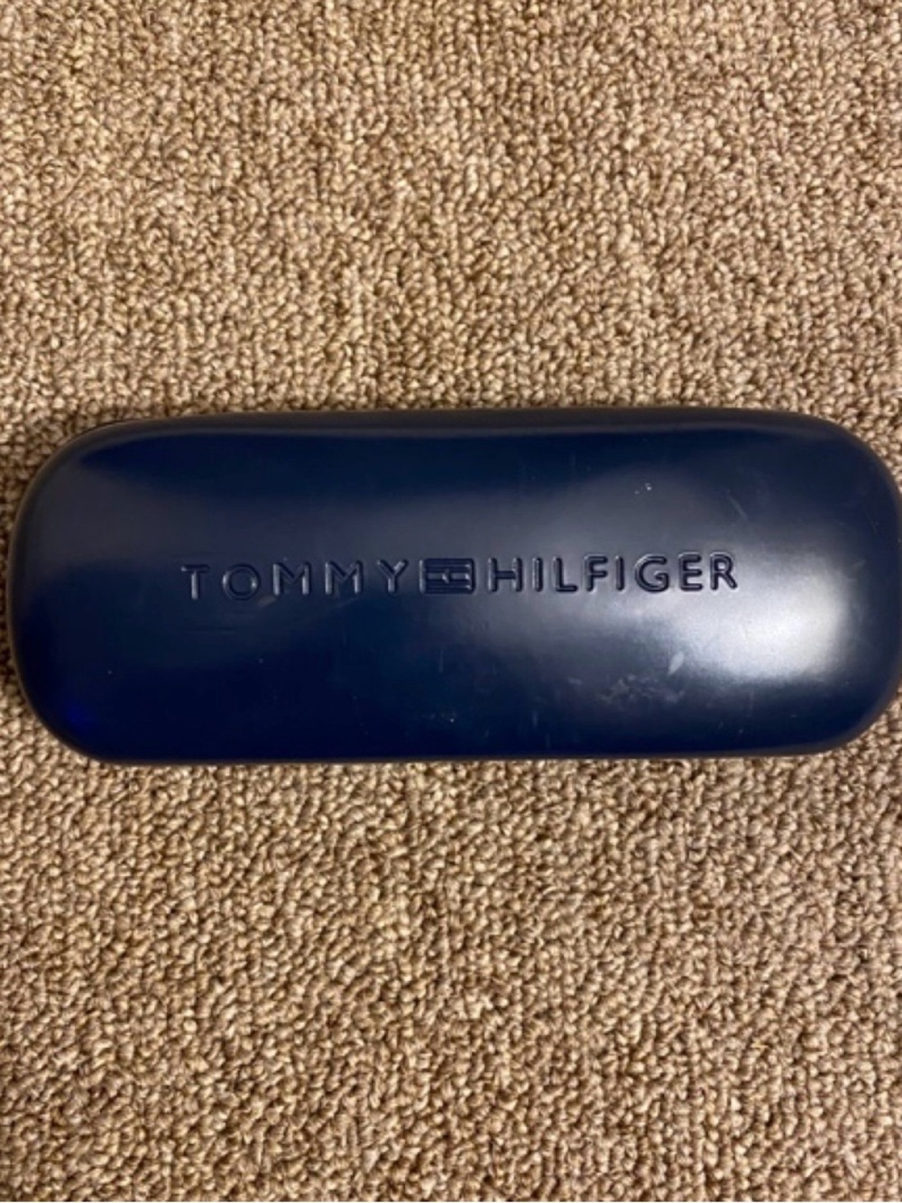 Tommy Hilfiger Navy Blue Hard Shell Eyeglasses/Sunglasses Case